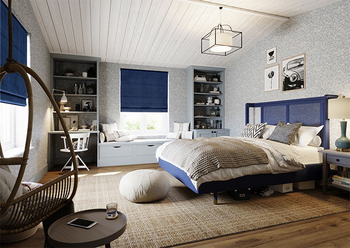 Sunningdale, Indigo - Roman Blind - Image 7